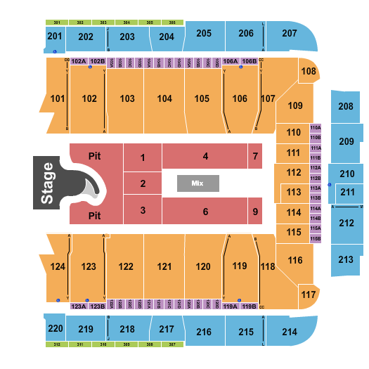 CFG Bank Arena Megan Moroney Seating Chart